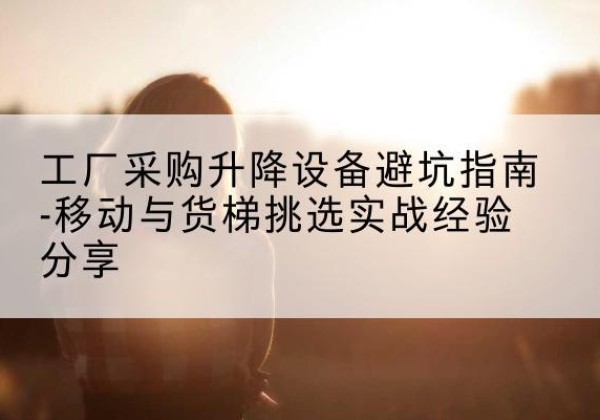 郏县移动式升降机怎么选-工厂采购升降设备避坑指南-移动与货梯挑选实战经验分享