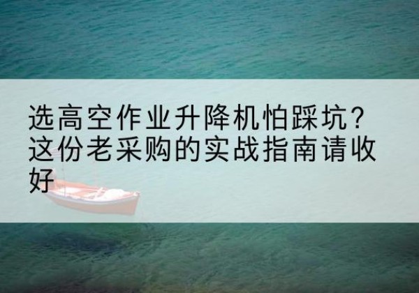 郏县高空作业升降机厂家推荐-选高空作业升降机怕踩坑？这份老采购的实战指南请收好